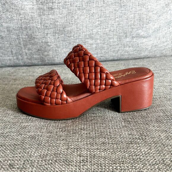 Seychelles Novelty Platform Heel Sandals 8.5 Terracotta - Picture 7 of 13